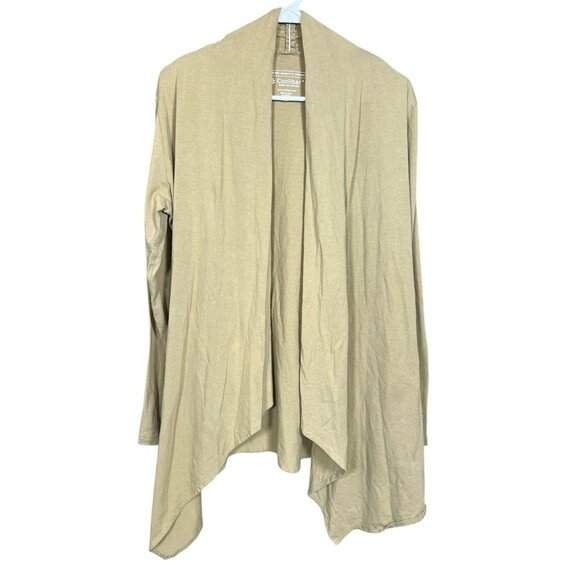 Coolibar Cardigan Women M Beige Sun Wrap UPF 50+ Drape Front Comfy Cover Up - Picture 1 of 11